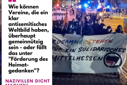 Demonstration zum Normannenhaus. Demonstration zum Normannenhaus.